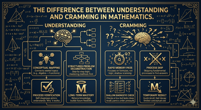 The Difference Between Understanding and Cramming in Mathematics